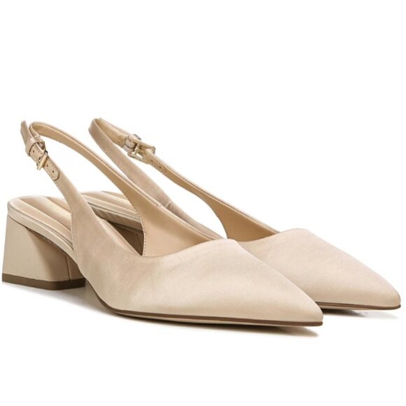 Franco Sarto Racer Slingback In Champagne Fabric - Picture 1 of 10